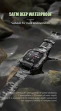 Load image into Gallery viewer, TECHO M1 Rugged Outdoor, Blood Pressure, 5ATM IP69K Waterproof, Bluetooth Smartwatch For Men
