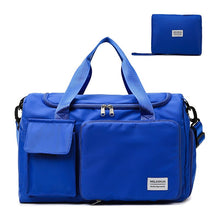 Load image into Gallery viewer, Foldable Gym Travel Duffel Bag, Dry Wet Separated Sport Duffle Bags Yoga Bag, Carry On Bag with Shoe Compartment Travel Weekender Bag
