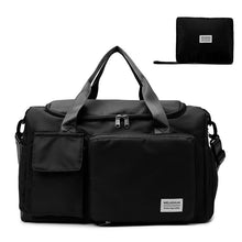 Load image into Gallery viewer, Foldable Gym Travel Duffel Bag, Dry Wet Separated Sport Duffle Bags Yoga Bag, Carry On Bag with Shoe Compartment Travel Weekender Bag
