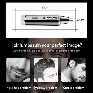 Rechargeable Men Electric Nose Ear Hair Trimmer, Painless Women Trimming Sideburns, Eyebrows, Shaver - 4 in 1 - Men and Women