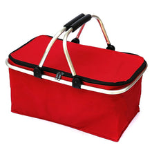 Load image into Gallery viewer, Folding Picnic Camping Basket Insulated Shopping Cooler Home Camping Storage Basket - 30L
