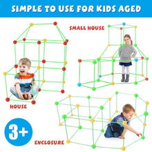 Load image into Gallery viewer, Kids Construction Fort Building Kit Castles Tunnels Tents Kit DIY 3D Magination Play House Assemble Toys Children Gifts
