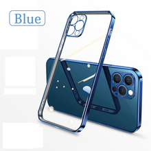 Load image into Gallery viewer, Transparent Clear Luxury Plating Silicone Case For iPhone
