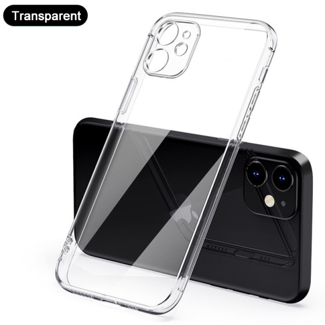 Transparent Clear Luxury Plating Silicone Case For iPhone